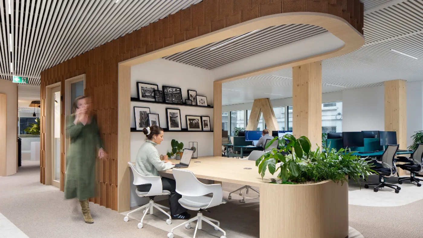 Open concept office space.