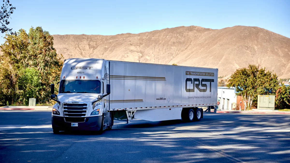 A CRST truck.