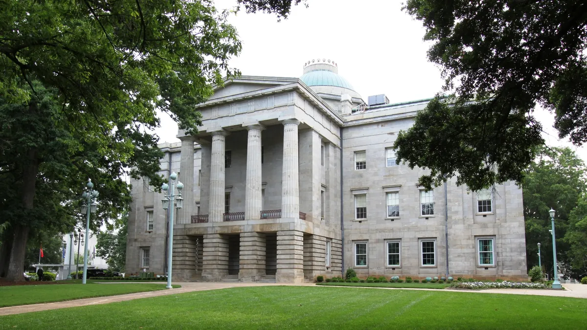 The North Carolina statehouse.