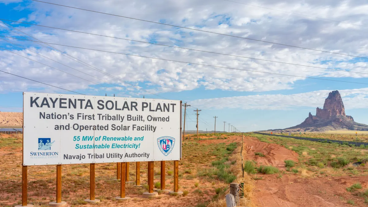 An entrance to the Kayenta Solar Plant on June 23, 2024 in Kayenta, Arizona.