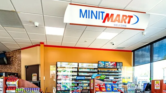 A photo of the interior of a Minit Mart.