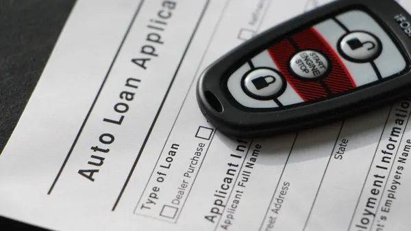 Auto loan application.