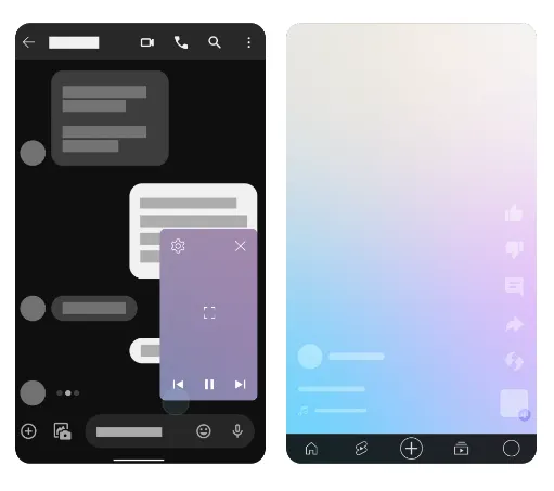 YouTube Shorts picture in picture