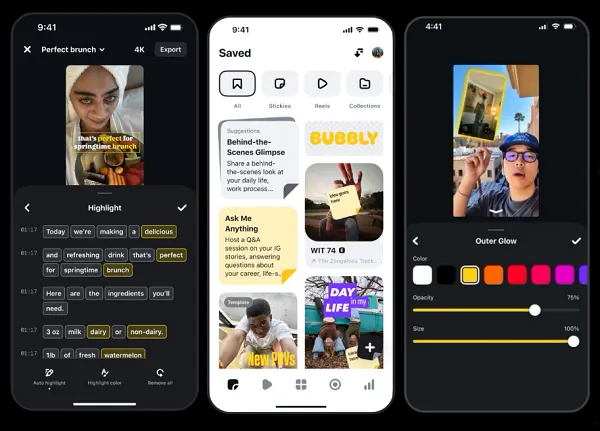 Meta Perbarui Aplikasi Edits dengan Fitur Kreatif Baru yang Lebih Lengkap