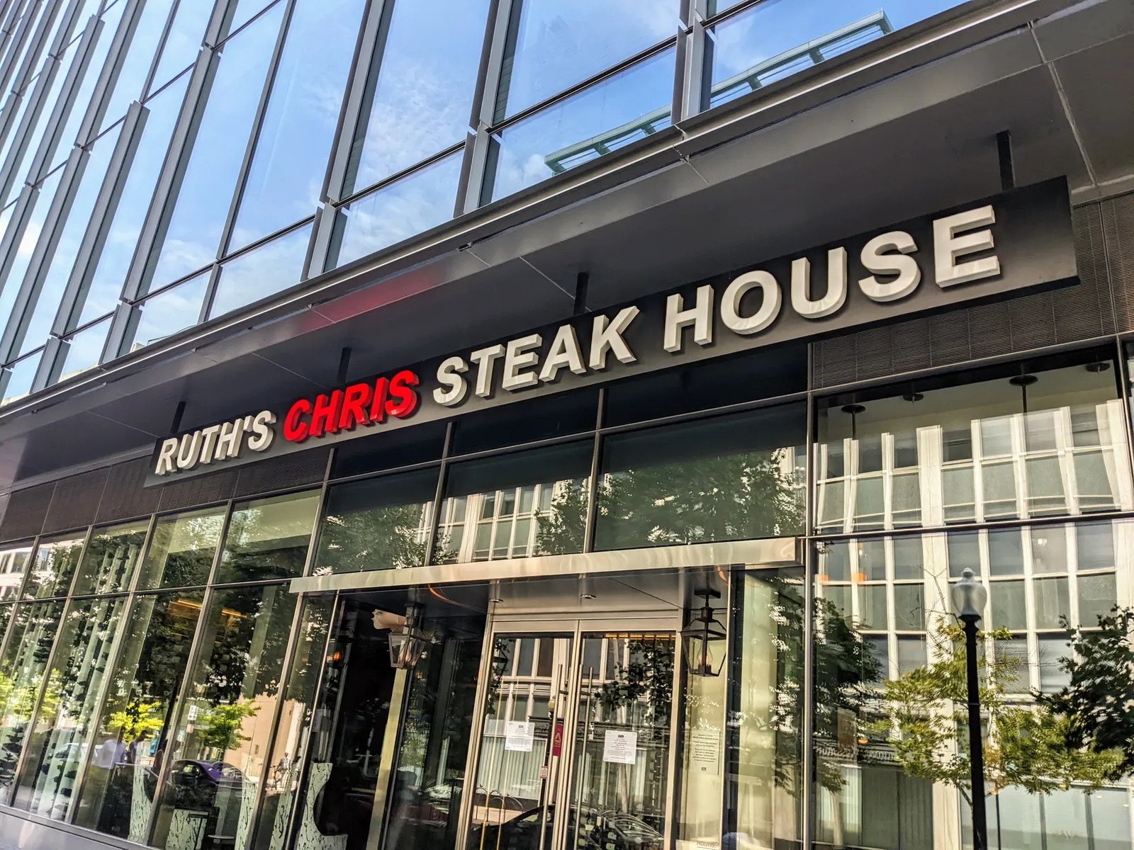 Ruth's Chris Steak House glass storefront