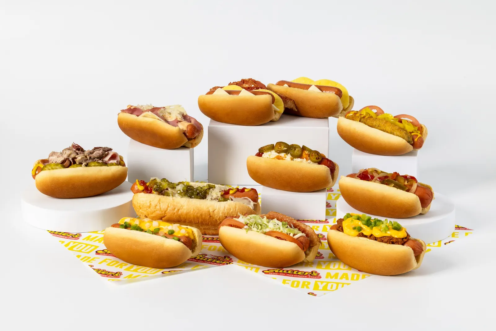 Various hot dog menu items from Rutter's