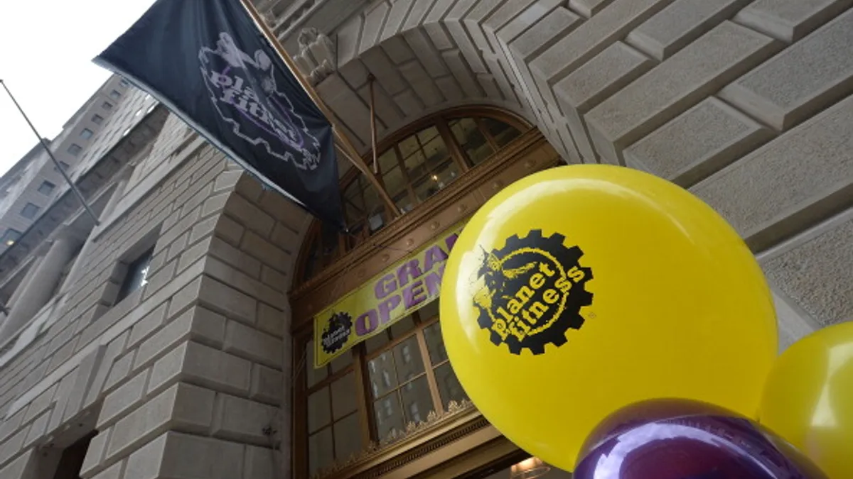 NEW YORK, NY - SEPTEMBER 16: Planet Fitness Wall Street Grand Opening exterior general view