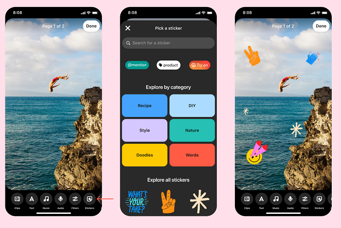Pinterest stickers