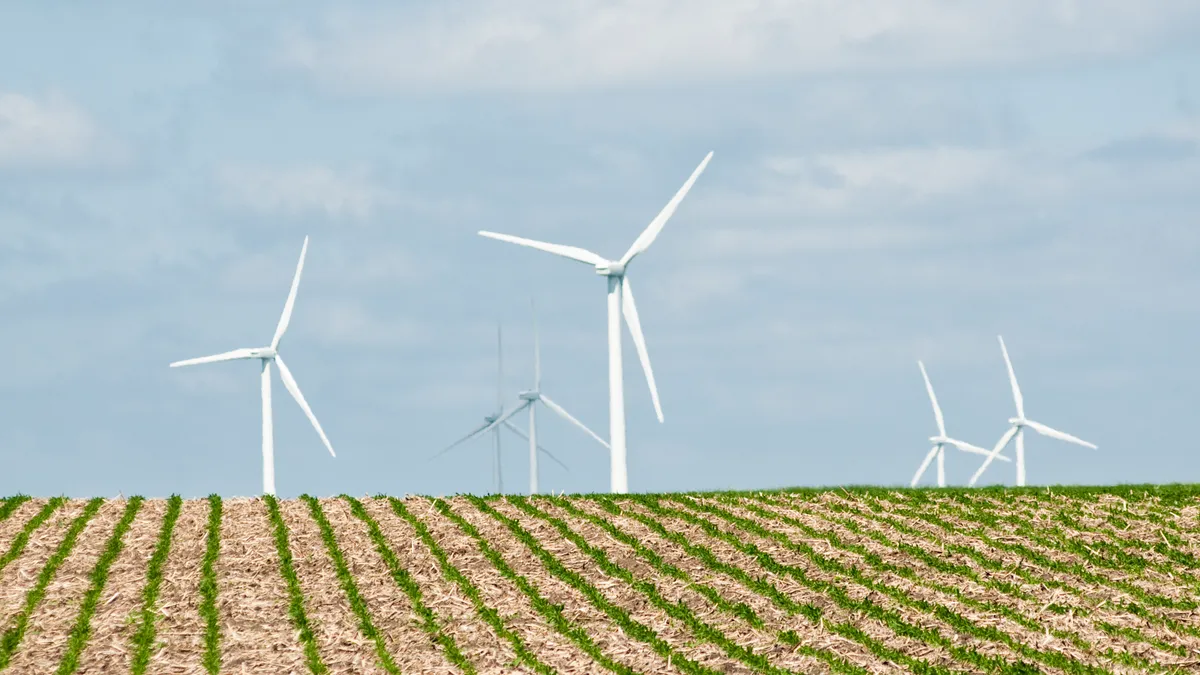 A wind farm in Minnesota.