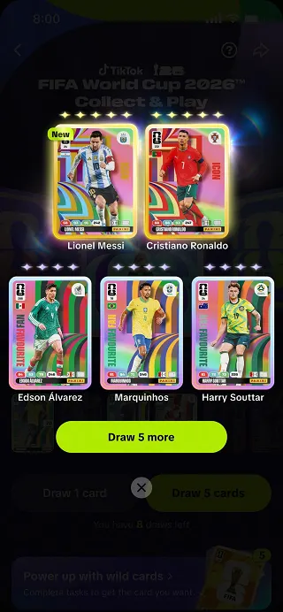 TikTok World Cup collectibles