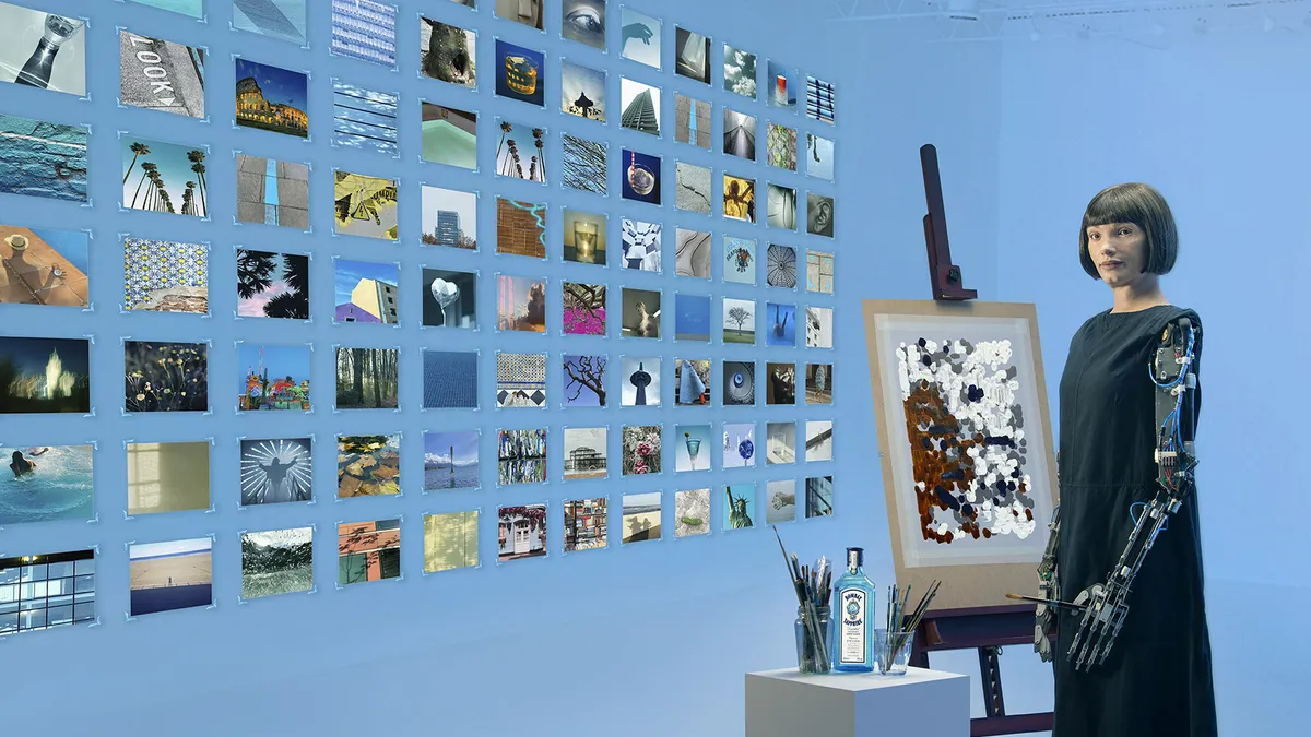 Bombay Sapphire AI art robot