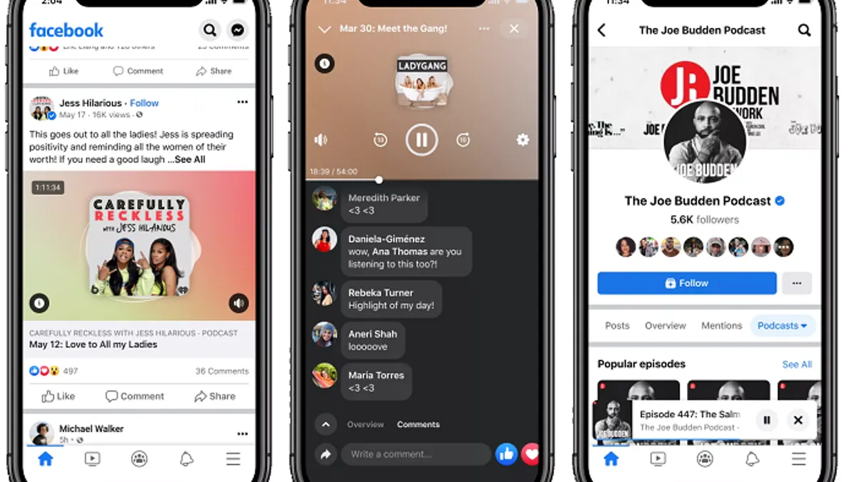 Facebook audio rooms