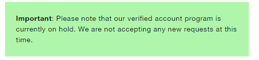 Twitter verification blocked