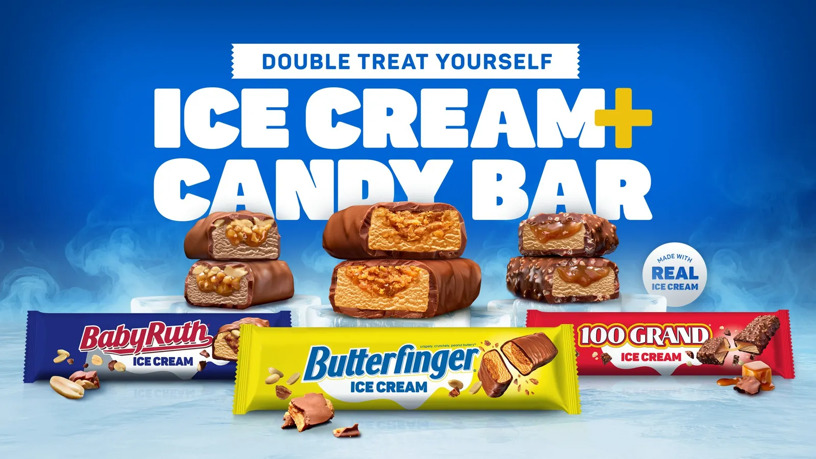 Butterfinger, Baby Ruth &amp; 100 Grand Ice Cream Candy Bars