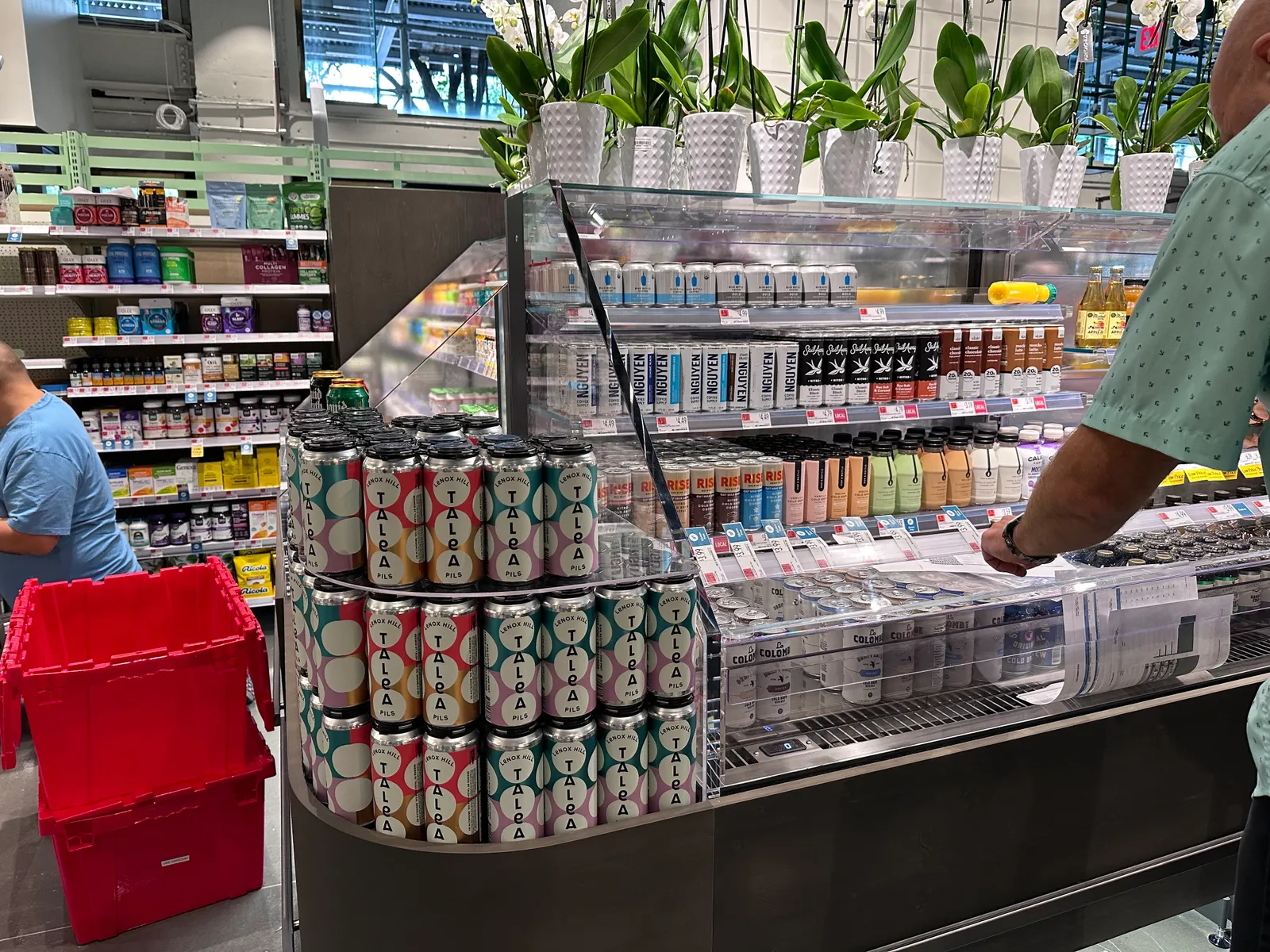 Display of canned alcoholic drinks.