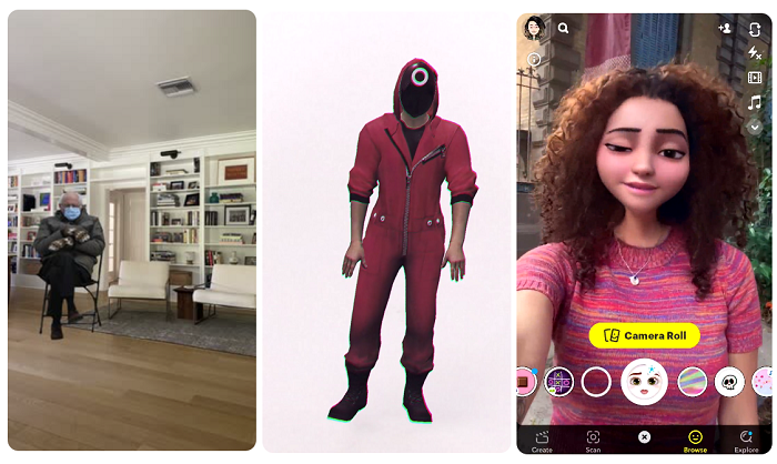 Snapchat Lens examples