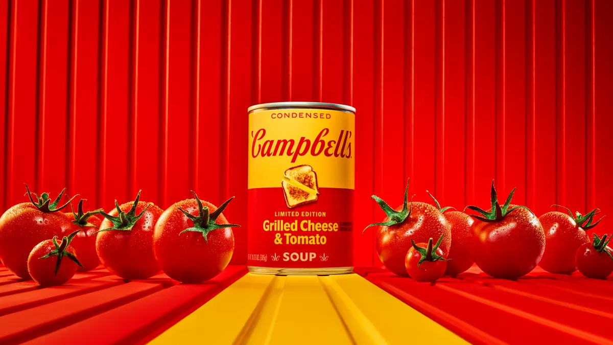 Campbell Soup's limited-time tomato and grilled cheese soup offering.