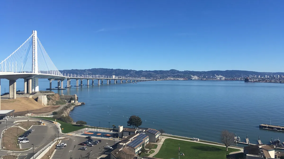 The Bay Bridge from Treasure Island in San Francisco Bay