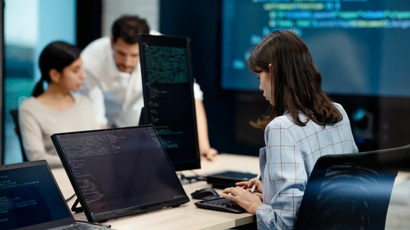Quality assurance software testing and debugging to optimize development processes and evaluate software performance. Software development.