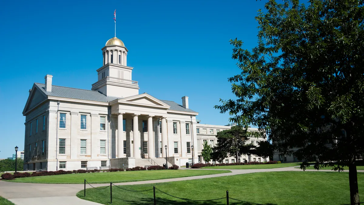 Historic Capitol Building on the University of Iowa Campus