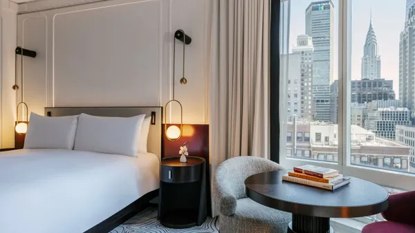 A guest room at Sofitel New York