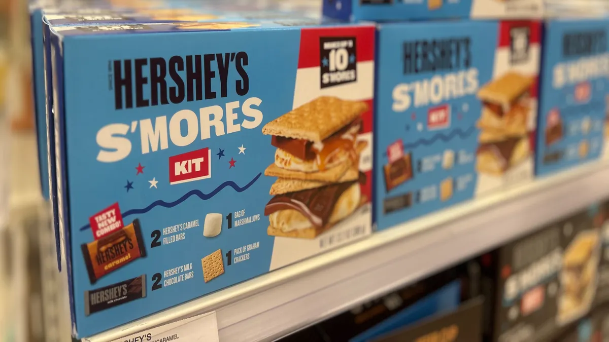 Boxes of Hershey s'mores at a store