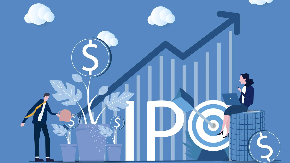 IPO, initial public offering, investment opportunity or make profit from new stock concept.