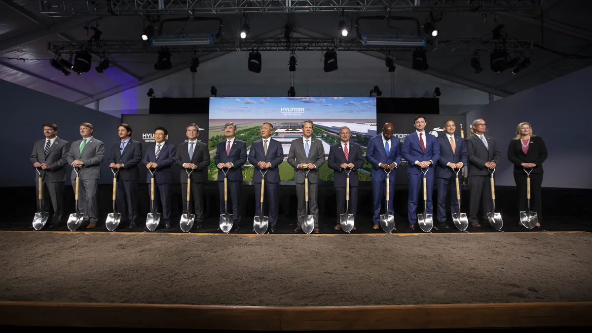 Company and government officials officially break ground on Hyundai's US EV campus.