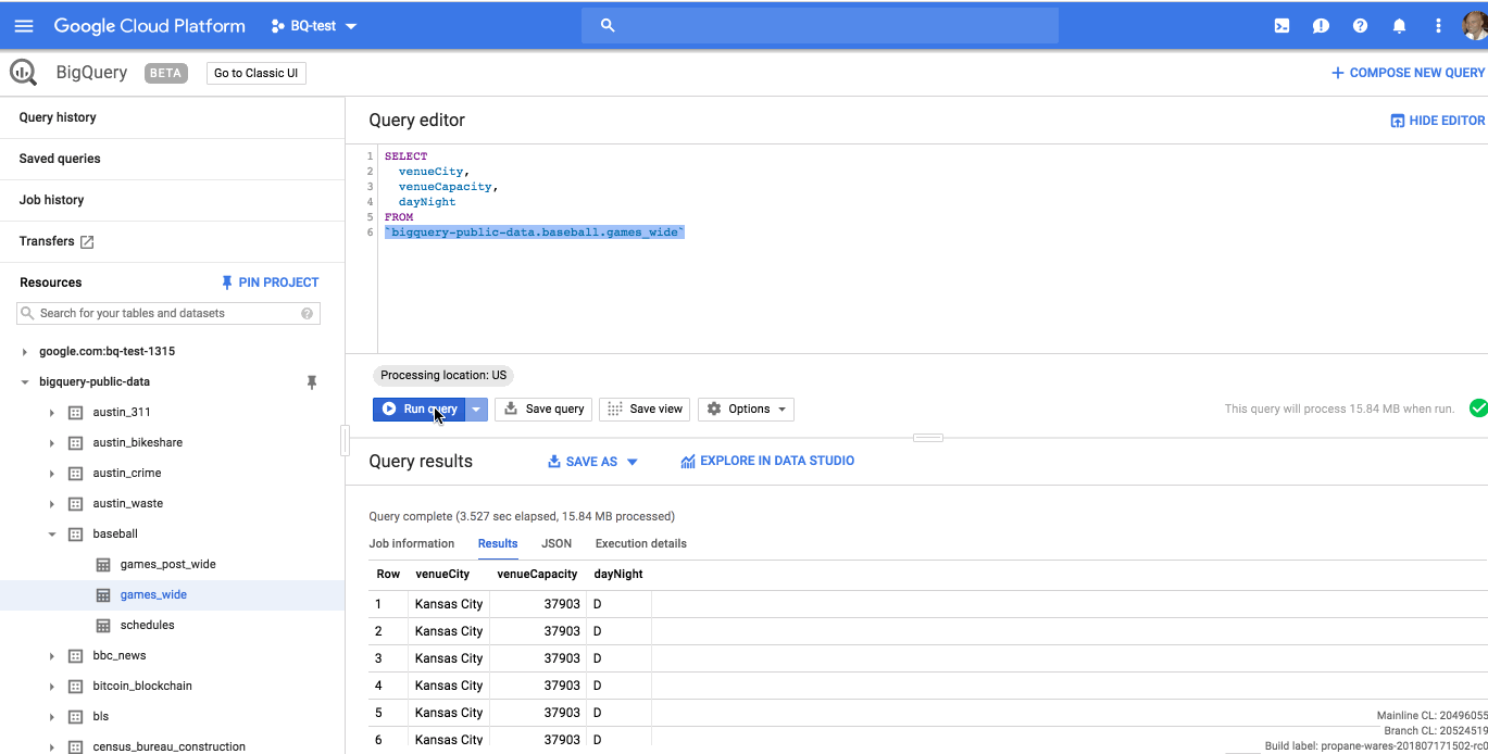 Google's Data Explorer tool