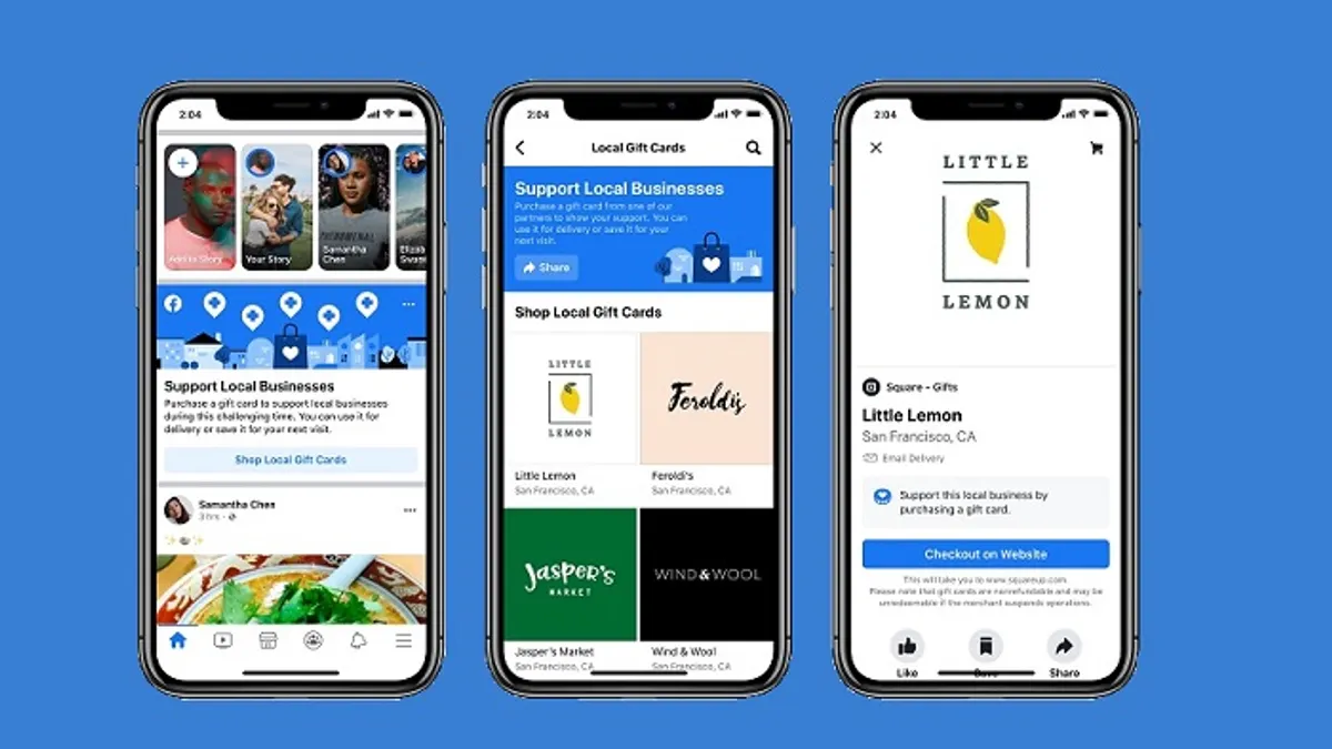 Facebook Gift Cards header