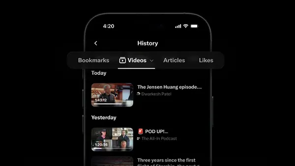 X History tab update