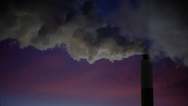 Exhaust blows out of stacks