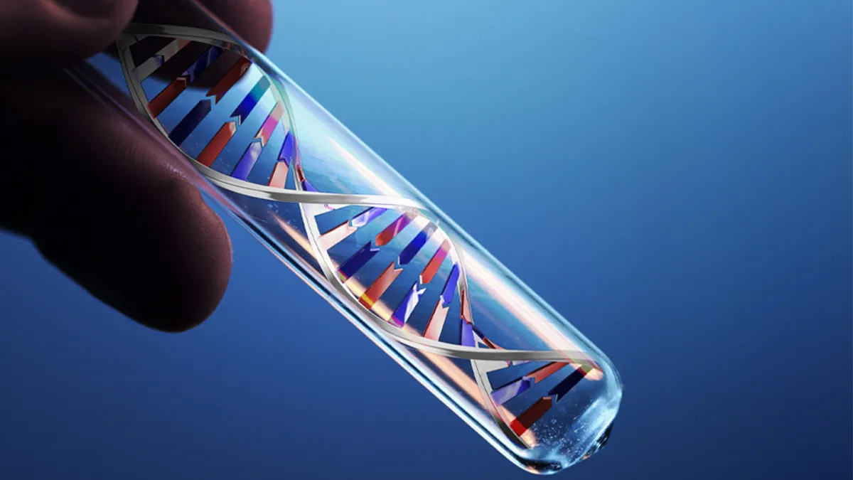 DNA molecule in test tube