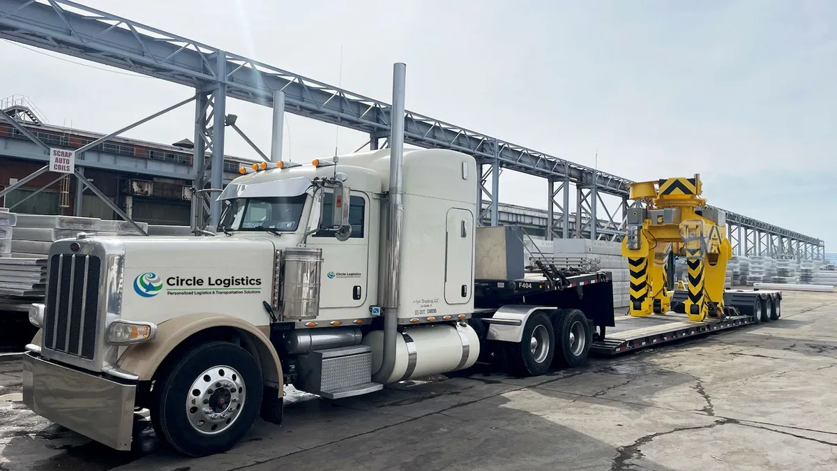 Circle Logistics flatbed oversized load