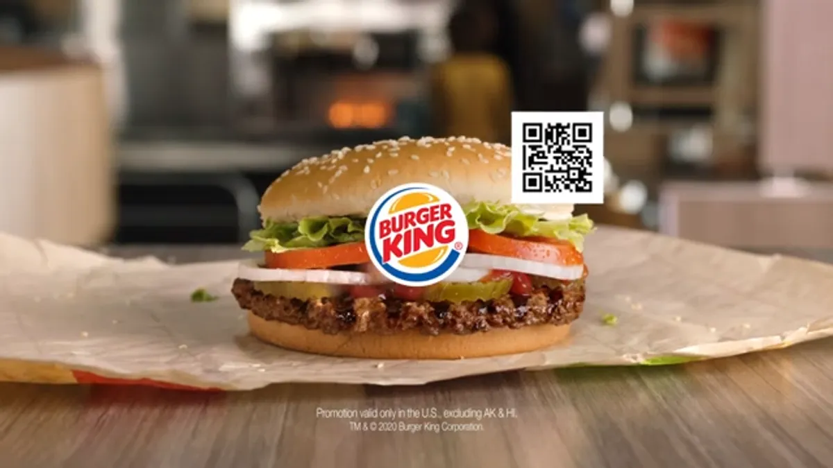 Burger King offers free food for scanning QR codes, sharing video chats