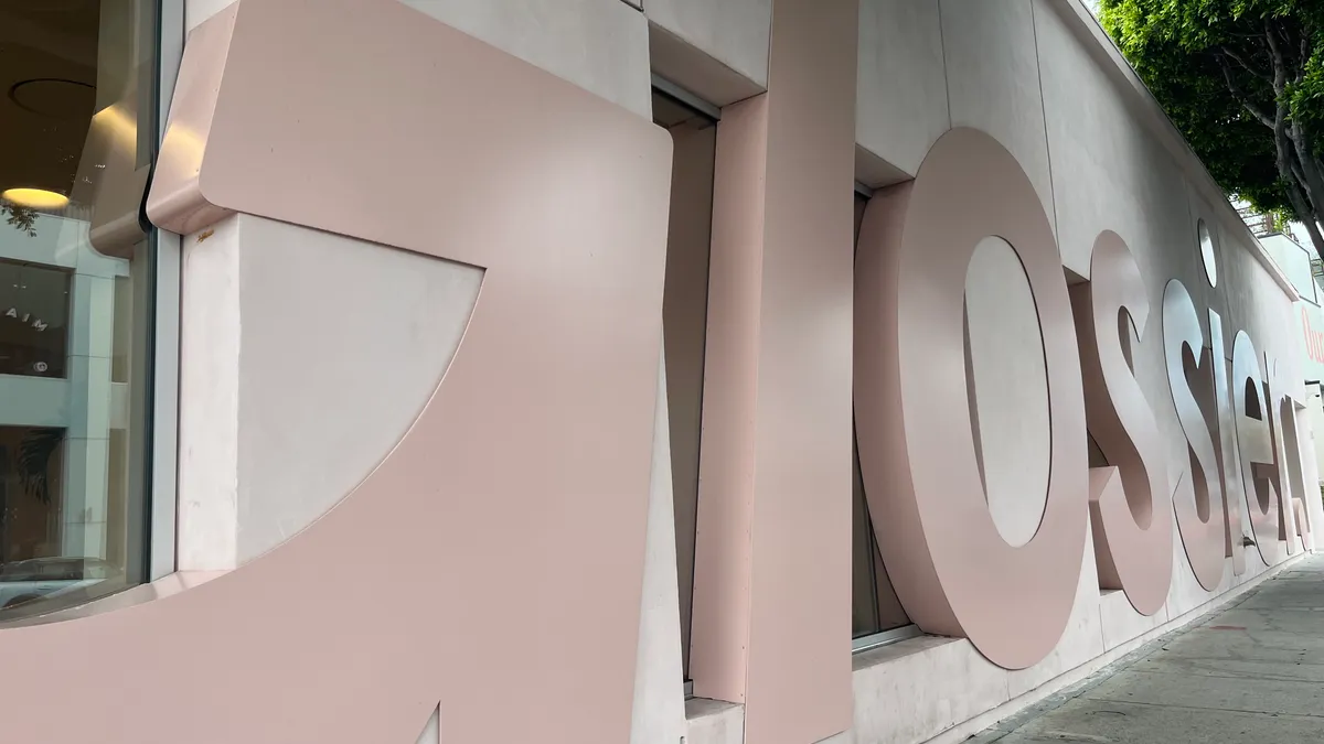 A Glossier store in the Melrose area in Los Angeles, California.