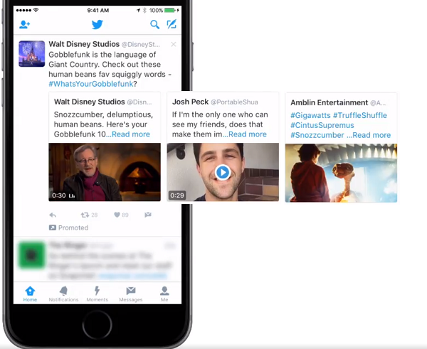 Twitter carousel example