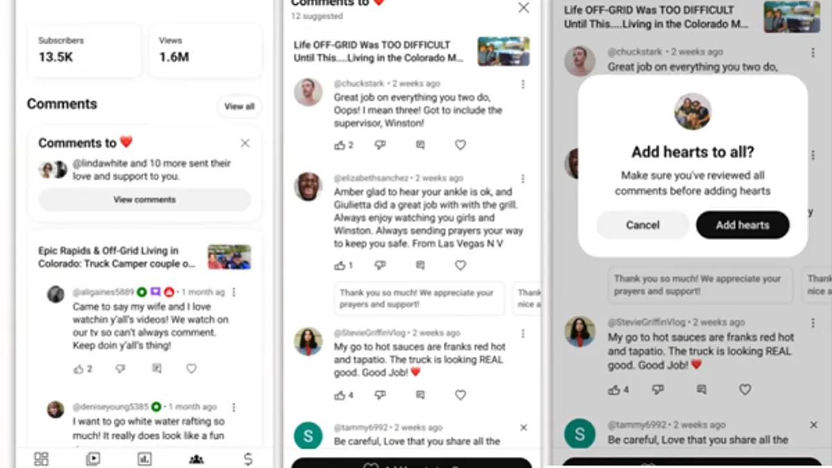 YouTube Comments to Heart