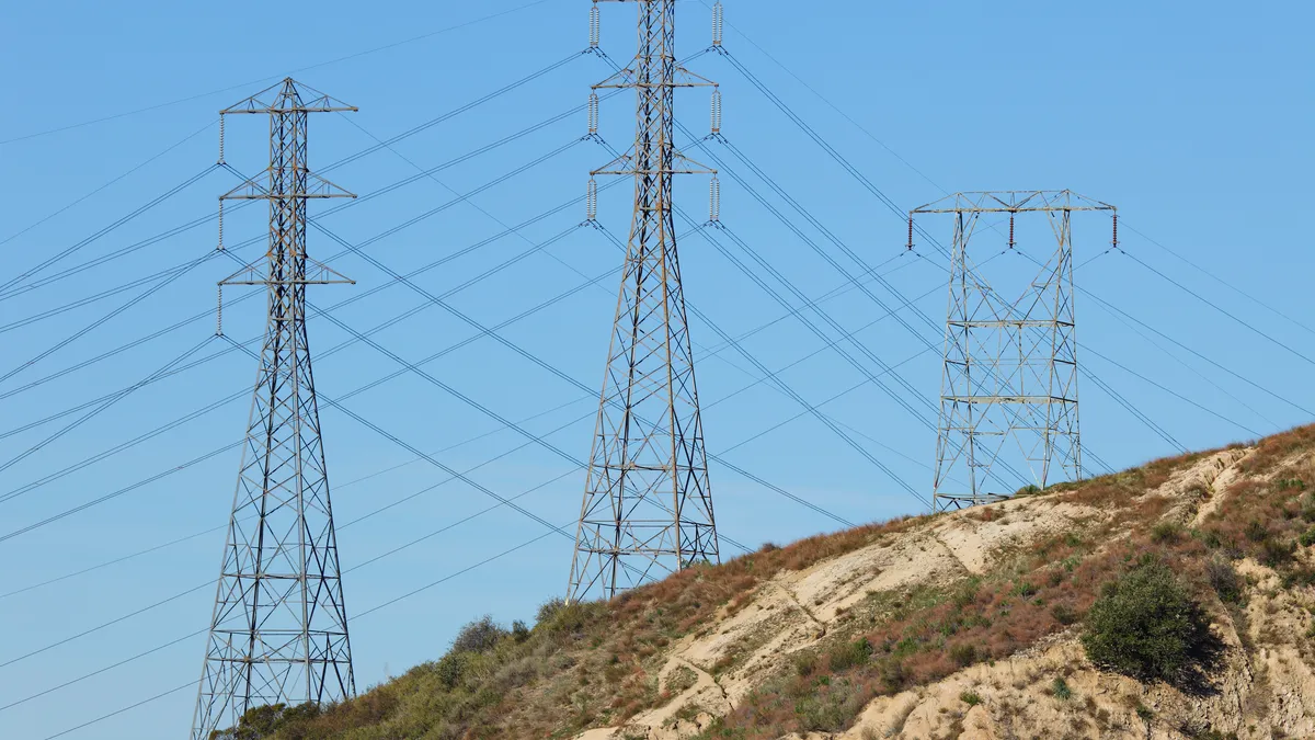 Transmission lines in Pasadena, California.