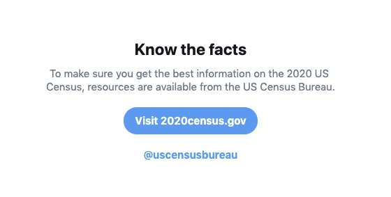 Twitter census prompt
