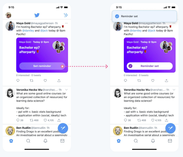 Twitter Spaces scheduling