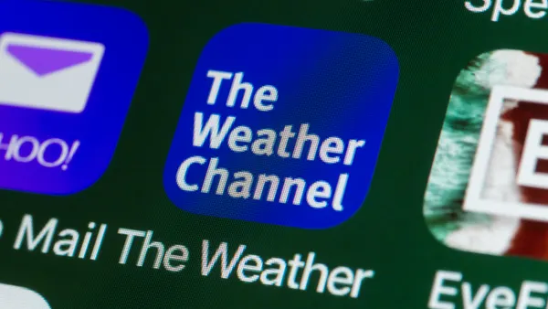 The Weather Channel app on a smartphone screen