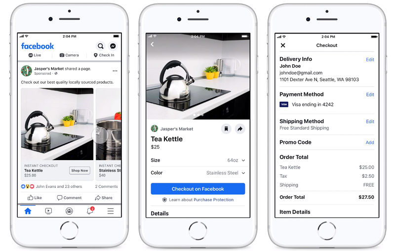 Facebook Dynamic Purchase ad example