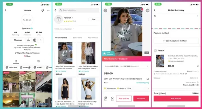 TikTok check out