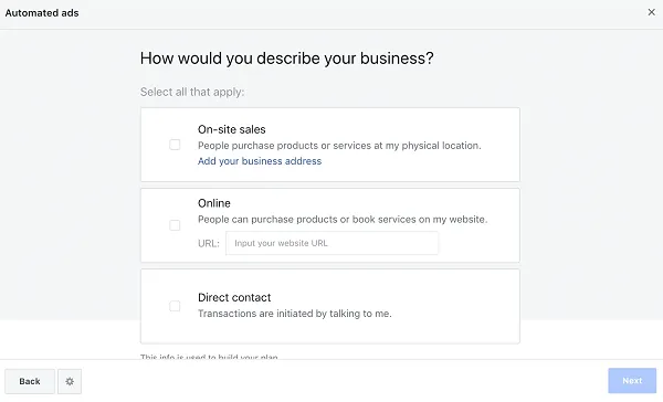 Facebook automated ads