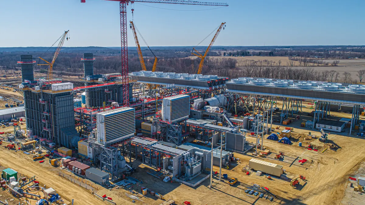 A gas power plant under construction.