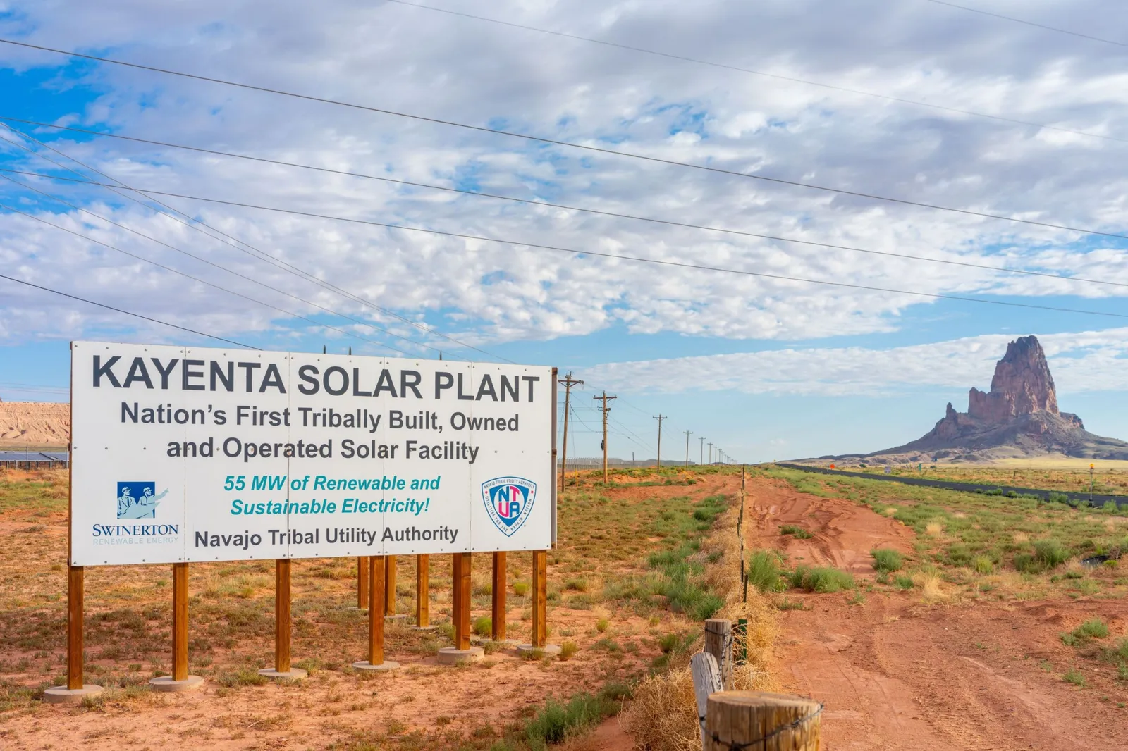 An entrance to the Kayenta Solar Plant on June 23, 2024 in Kayenta, Arizona.