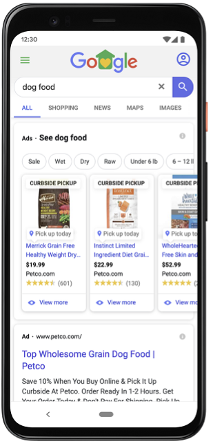 Google product listings
