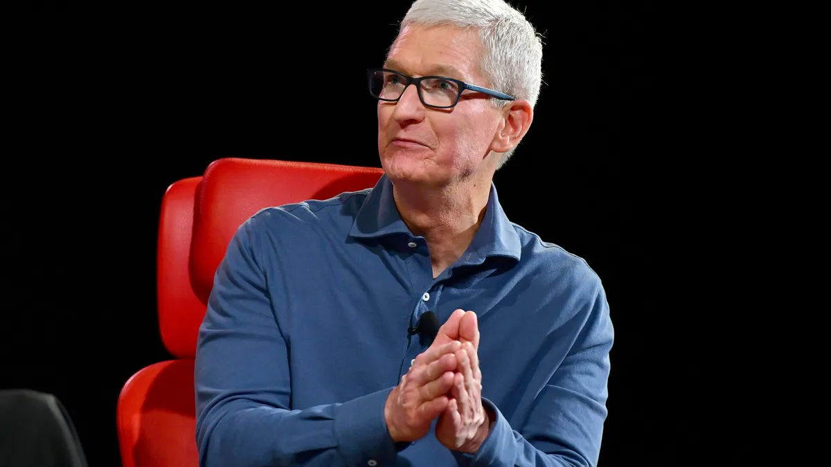 Chief Executive Officer of Apple Tim Cook speaks onstage during Vox Media's 2022 Code Conference