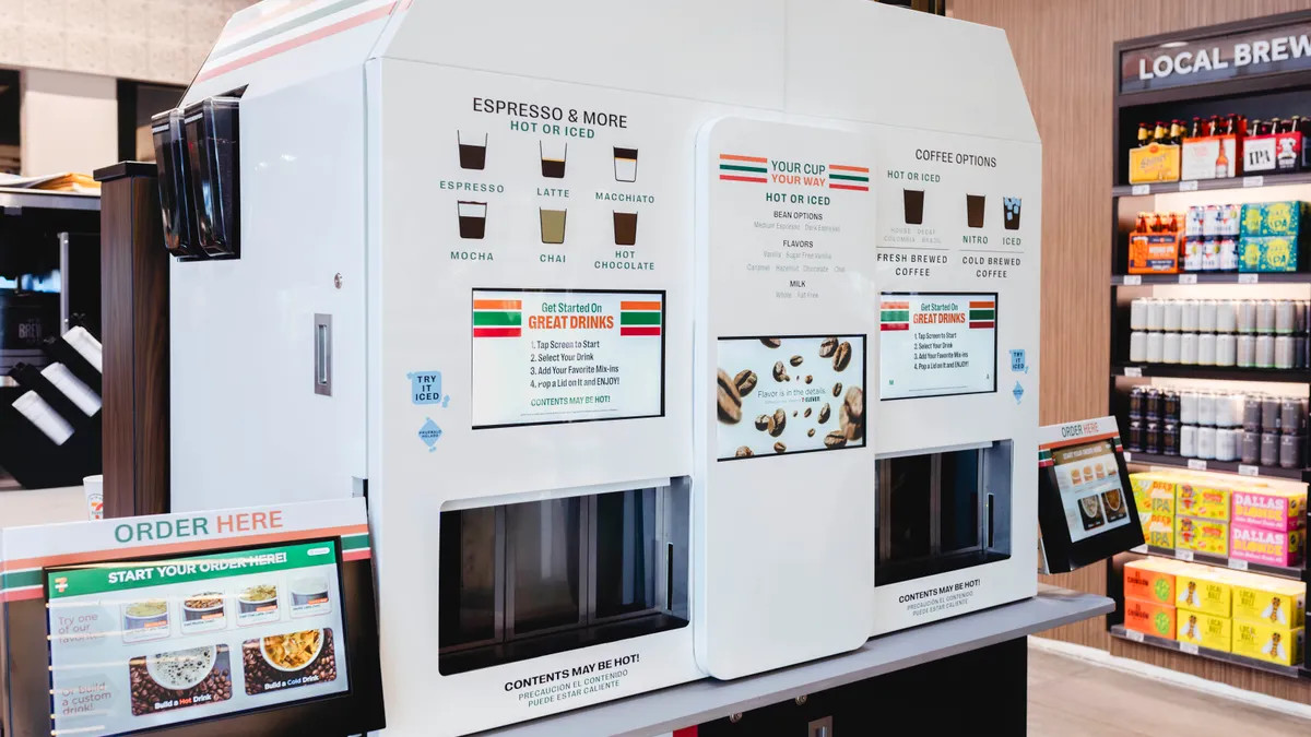 A photo of t-Eleven's Coffee of the Future machine